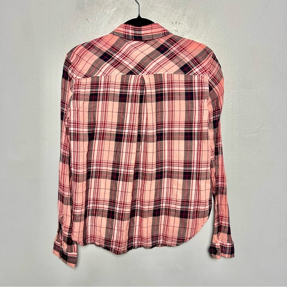 Rag & Bone Plaid Pink Button-Up Shirt Size Small - Picture 3 of 4